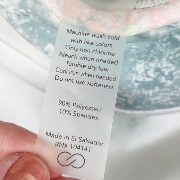 Calia Women's High Waist Essential 7/8 Legging Size Medium Tie Dye Lemon Ice - Picture 9 of 13